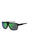Under Armour Men's Sunglasses with Black Plastic Frame and Green Mirror Lens UA Dominate 807/V8
