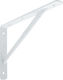 Heavy-Duty Metallic Corner Shelf White 330x500mm 580106.0007