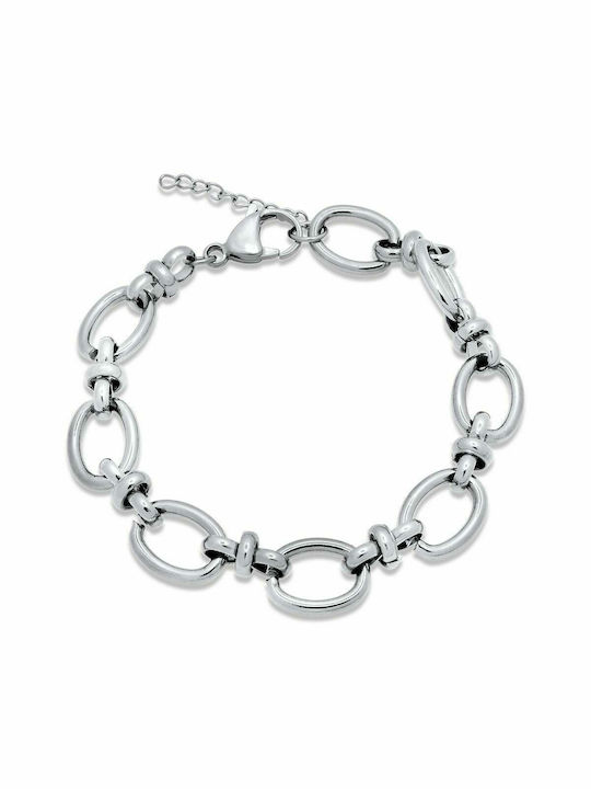 Circle Silver Bracelet 10MM Βραχιόλι από ανοξείδωτο ατσάλι 316L 15-16 cm