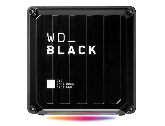 Western Digital WD_BLACK D50 Thunderbolt 3 Docking Station with DisplayPort 4K PowerDelivery Ethernet and Connection for 2 Monitors Black