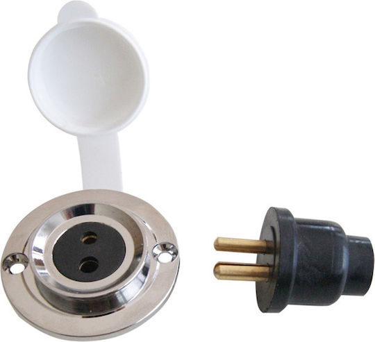 AAA Boat Socket (Диоден контакт) Метален контакт с гума 2P 3A AAA