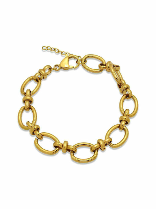 Circle Gold Bracelet 10MM Βραχιόλι από ανοξείδωτο ατσάλι 316L 24-25 cm