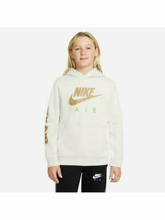 Nike Hanorac pentru copii cu glugă Alb Air