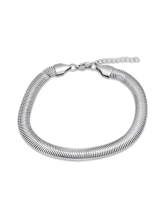 Dennis Snake Silver Bracelet 6MM Stainless steel bracelet 316L 21-22 cm