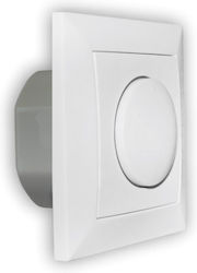 Adeleq Recessed Universal Complete Dimmer Switch Rotary White