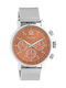 Oozoo Herrenuhr 45mm Chronograph Batterie mit Silber rostfreiem Stahlarmband