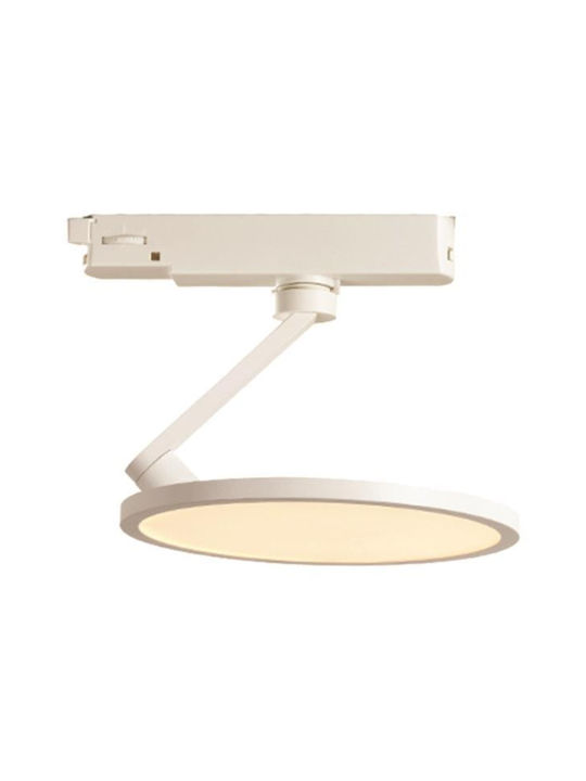Eurolamp Μονό Σποτ με Ενσωματωμένο LED και Θερμό Φως σε Λευκό Χρώμα