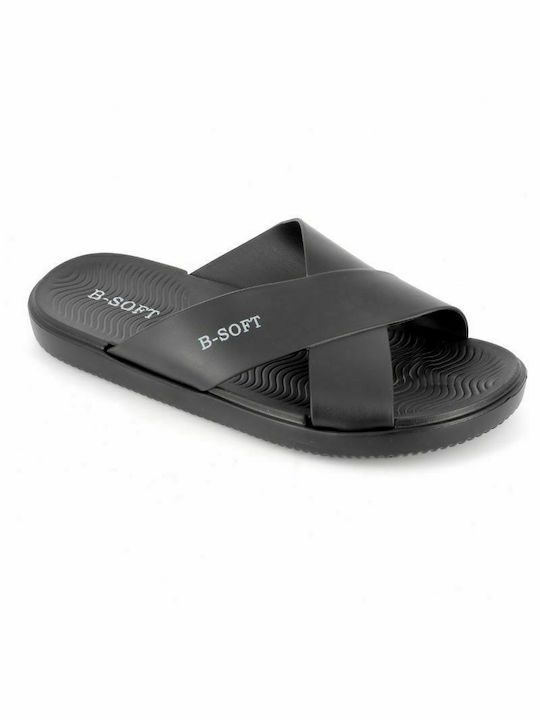 B-Soft Men's Flip Flops Black