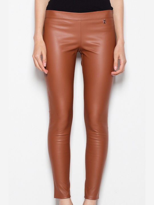 Venaton Women' Leather Trouser Brown