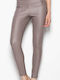 Venaton Women's Leather Trousers Beige