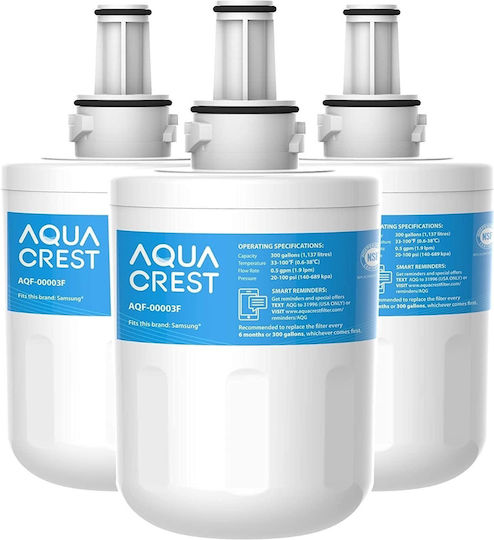 Aqua Crest Εσωτερικό Ανταλλακτικό Φίλτρο Νερού Ψυγείου από Ενεργό Άνθρακα 3τμχ Aqua Crest Εσωτερικό Ανταλλακτικό Φίλτρο Νερού Ψυγείου από Ενεργό Άνθρακα 3τμχ