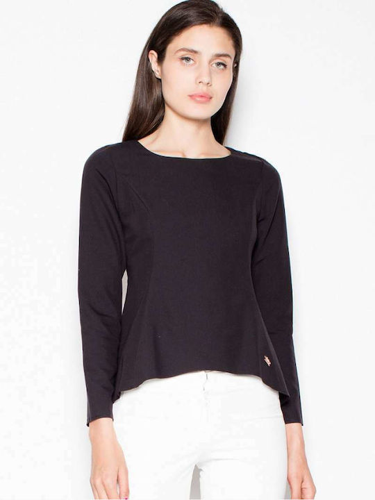 Venaton Long Sleeve Women's Blouse Black