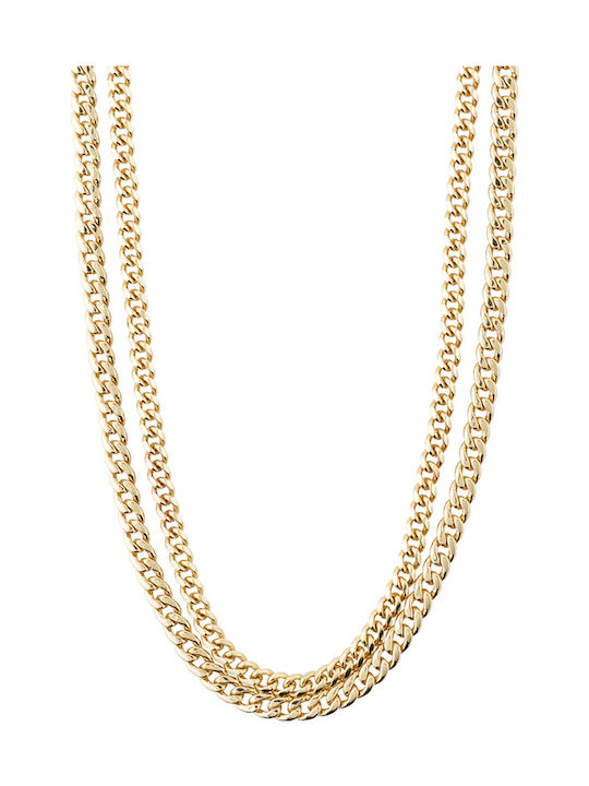 Pilgrim Blossom Gold Plated Necklace