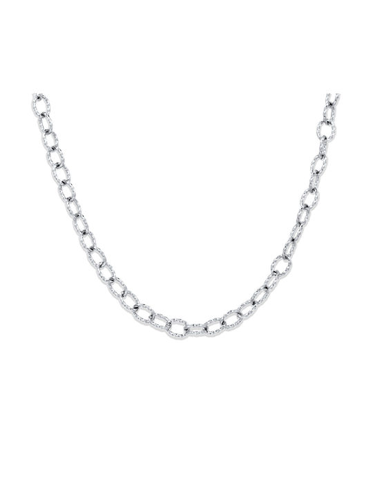 Agnes Chain Silver 6MM Chain neck chain stainless steel 316L 60 cm