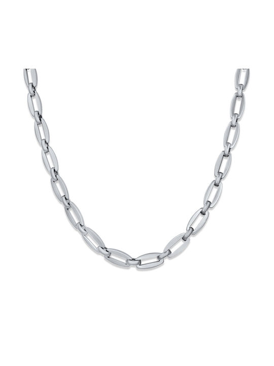 Cuore Chain Silver 7MM Stainless steel neck chain 316L 45 cm