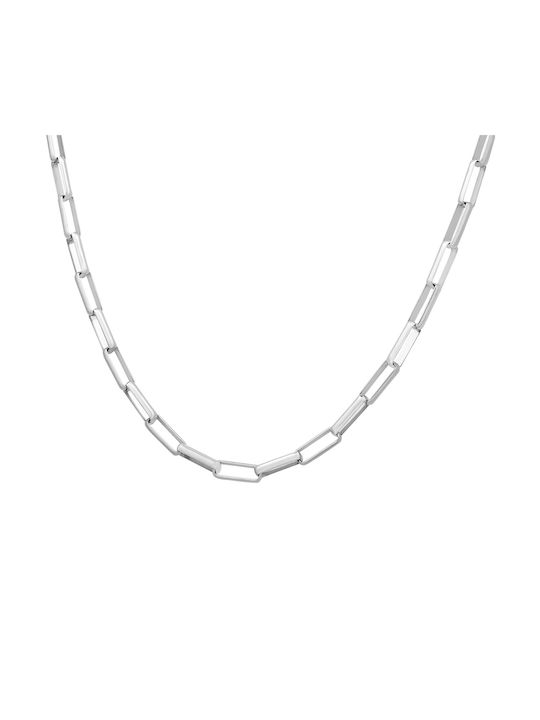 Apoline Chain Silver 5MM Αλυσίδα λαιμού από ανοξείδωτο ατσάλι 316L 45 cm