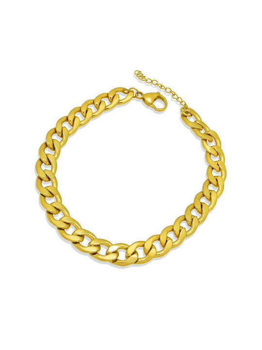 Cubana Gold Bracelet 9MM Stainless steel bracelet 316L 23-24 cm