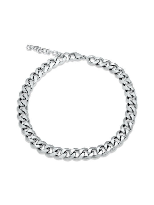 Calabasas Silver Bracelet 7MM Βραχιόλι από ανοξείδωτο ατσάλι 316L 15-16 cm