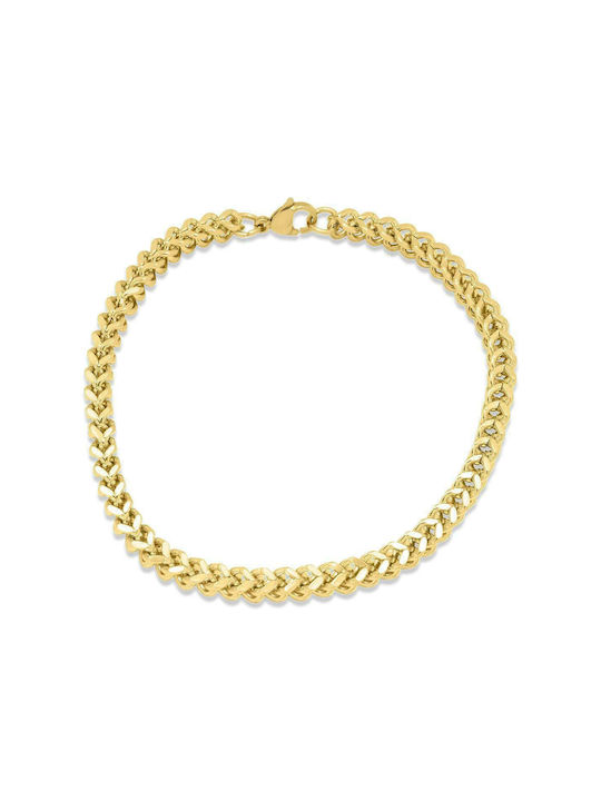 Micro Sterling Gold Bracelet 3MM Βραχιόλι από ανοξείδωτο ατσάλι 316L 17-18 cm