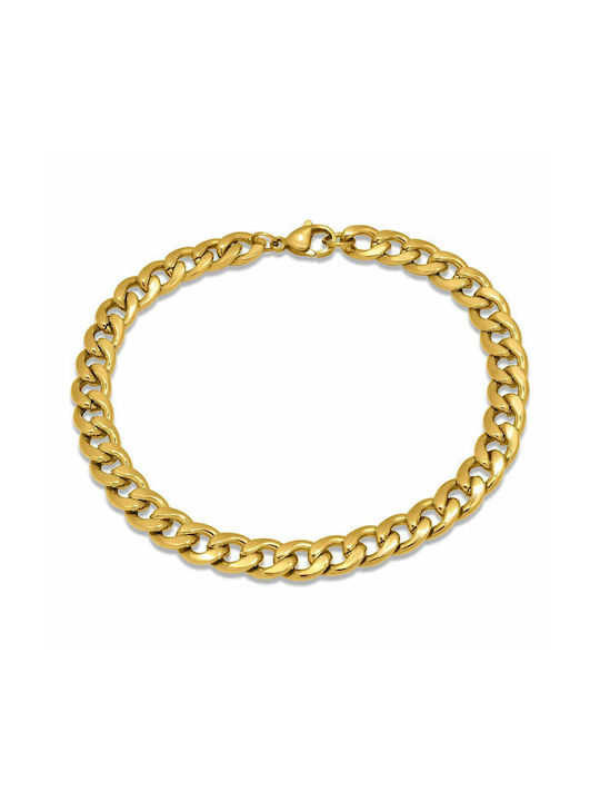 Gurmet Gold Bracelet 7MM Βραχιόλι από ανοξείδωτο ατσάλι 316L 19-20 cm