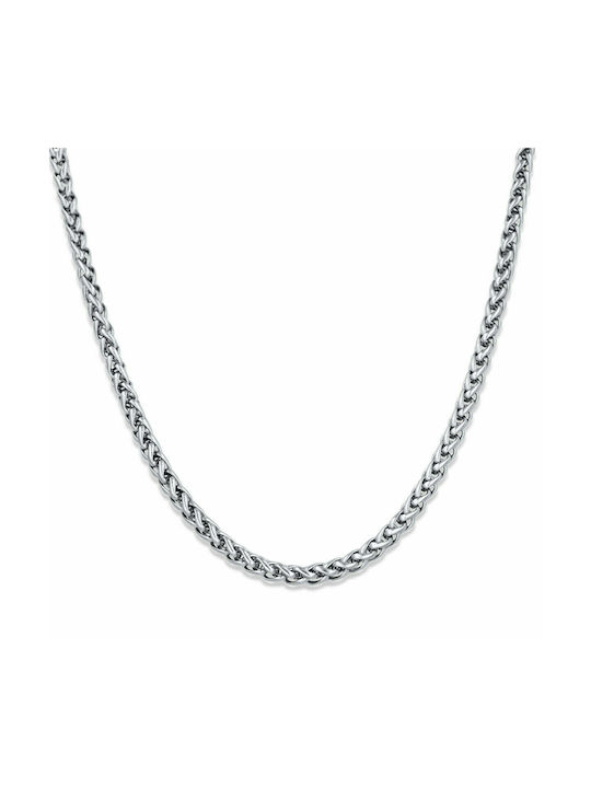 Soleil Chain Silver 4MM Αλυσίδα λαιμού από ανοξείδωτο ατσάλι 316L 40 cm