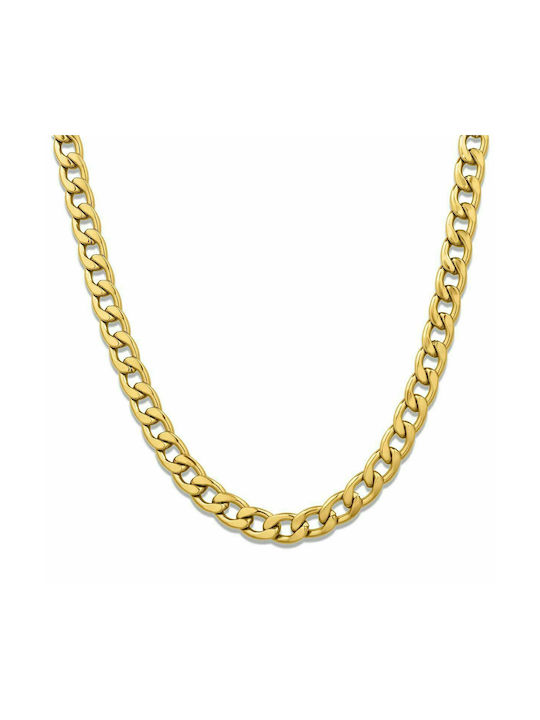 Gurmet Kette Gold Stahlkette 7MM 55 cm