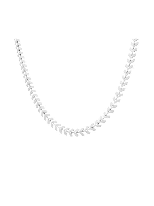 Arrow Chain Silver 6MM Stainless steel neck chain 316L 45 cm