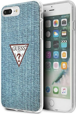 Guess Jeans Plastic / Fabric Back Cover Light Blue (iPhone 8/7 Plus)