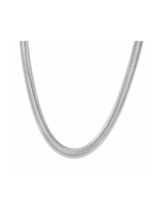 Dennis Snake Chain Silver από Ανοξείδωτο Ατσάλι 6ΜΜ 55 cm