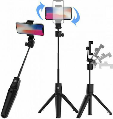 K20 Selfie Stick Trepied pentru Telefon Mobil cu Bluetooth Negru TRIPOD-K20