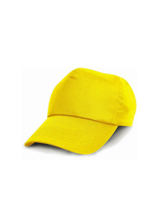Παιδικό Καπέλο Jockey Υφασμάτινο Κίτρινο