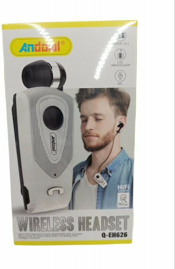 Andowl Q-EH626 In-ear Bluetooth Handsfree Ακουστικό Λευκό