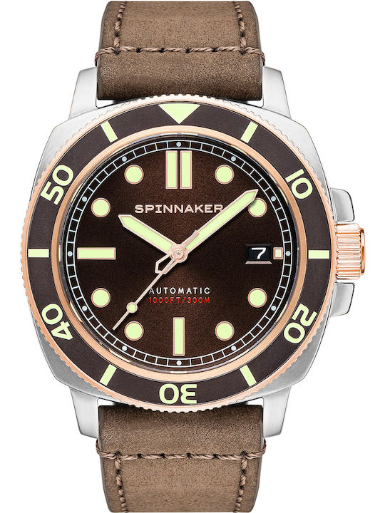 Spinnaker Hull Diver Watch Automatic with Leather Strap