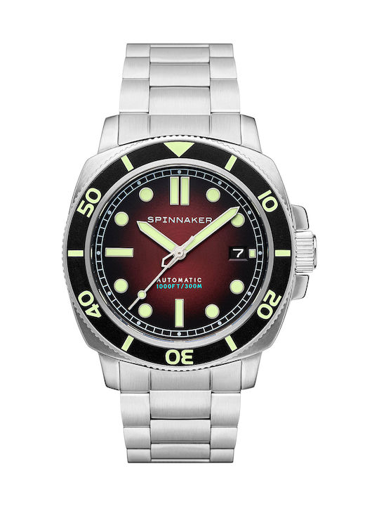 Spinnaker Hull Diver Watch Automatic with Silver Metal Bracelet