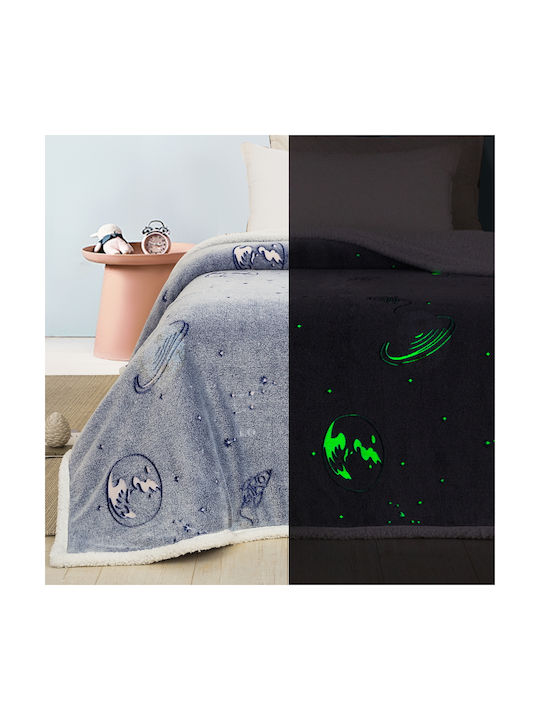 Adam Home Decke Vlies Space Sherpa Leuchtend Blau 160x220cm Adam Home Decke Vlies Space Sherpa Leuchtend Blau 160x220cm