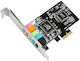 Microconnect ​Interior PCI Express 5.1 Sound Card Silver (CMI 8738)