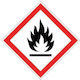 CLP Placă de avertizare Materiale inflamabile 25x25cm