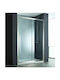 Devon Noxx Διαχωριστικό Ντουζιέρας με Συρόμενη Πόρτα 117-119x200cm Clean Glass Inox Brushed