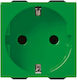Vimar Neve Single Mortice Πρίζα Ρεύματος Verde 1buc