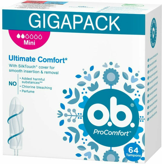 O.B. Ultimate Comfort Tampons for Light Flow 64pcs