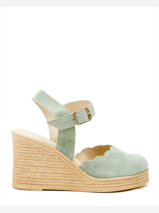 Women's Suede Platforms ZAKRO COLLECTION P22111/1142 MINT MENTA