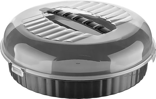 TnS Tortieră Plastic cu Capac Negru 31.5x31.5x11buc