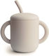 Mushie Baby Cup with Handles and Straw Simple m...