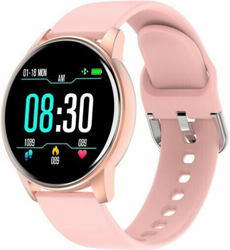 North Edge Nl01P 45mm Smartwatch cu Pulsometru (Roz)