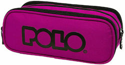 Polo Triple Purple Pencil Case with 3 Compartments Purple