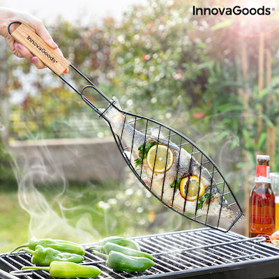 InnovaGoods Double Metallic Grill Rack Nonstick for Fish