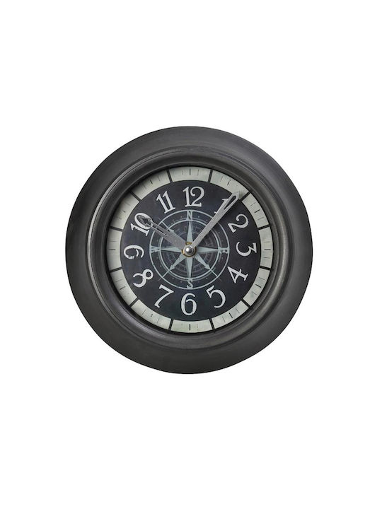 Espiel Wall Clock Polyresin Grey Ø23.2cm