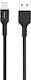 DE-C37C Flat USB 2.0 Cable USB-C male - USB-A Μαύρο 1m 40196