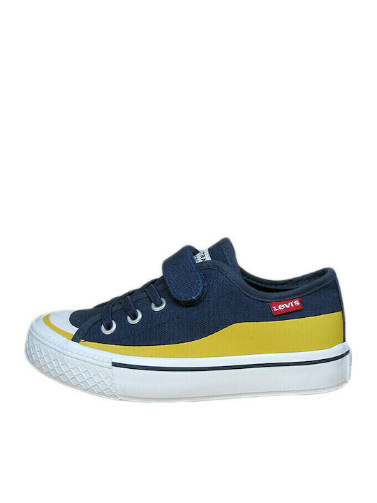 Levi's Square Kids Sneakers with Scratch Navy Blue