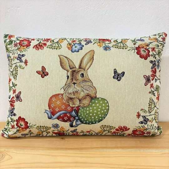 Easter Pillow Case Fabric 50x35pcs in Beige color